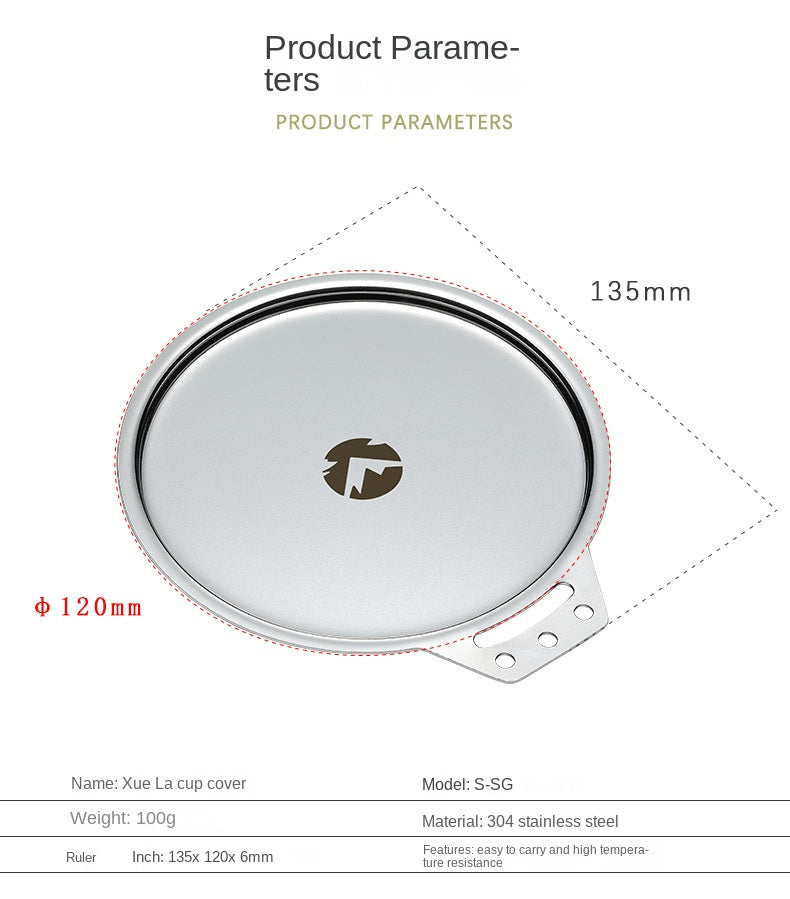 S362 picnic portable snow pull bowl steamer lattice steam drawer outdoor camping picnic stainless steel small dumpling steamer