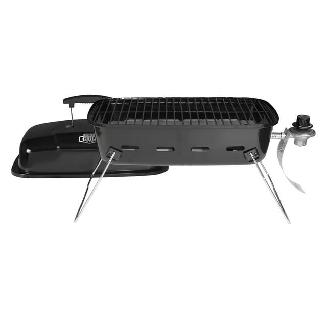 17.5" 10,000 BTU 1 Burner Portable Propane Gas Grill, Black