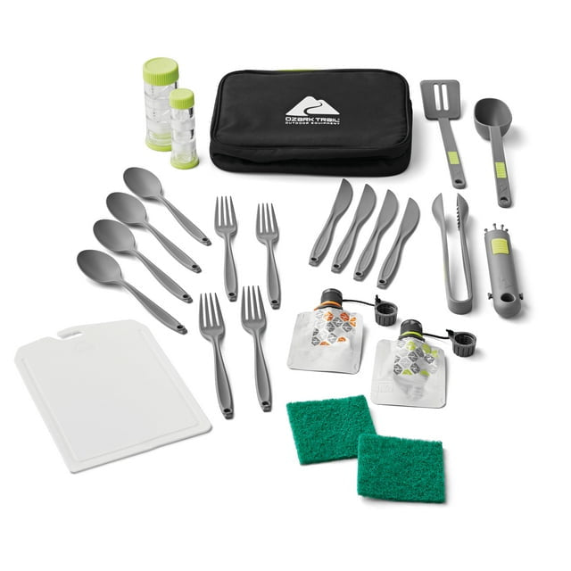 24 Pieces Plastic Camping Mess Kits